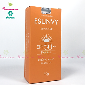 Kem chống nắng Esunvy SPF 50+ từ thảo dược - Cho da mặt và toàn thân, làm kem nền trước trang điểm