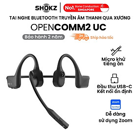 Tai nghe Bluetooth truyền âm thanh qua xương Shokz OPENCOMM2/OPENCOMM2 UC - Hàng Chính Hãng - OPENCOMM 2 UC