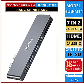 Mua Hub chuyển Choetech HUB-M14 7in 2 dùng cho Macbook- Hàng chính hãng