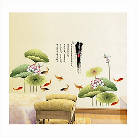 Decal dán tường đầm sen 3 BinBin PK186 117 x 210 cm
