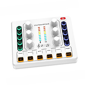 Professional sound Card 12 Sound Effects Low Noise for Karaoke Gaming