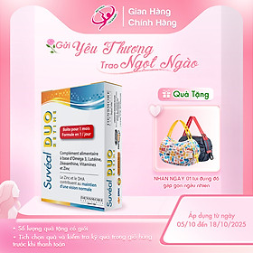 Vitamin Bổ Mắt Cao Cấp Từ Pháp Suvéal Duo: Chống Tia Sáng Xanh, Giảm Tổn Thương Mắt Do  Quá Trình Oxh Trong Học Tập, Làm Việc, Tuổi Tác, Phòng Ngừa Và Hỗ Trợ Điều Trị Đục Thủy Tinh Thể, Thoái Hóa Điểm Vàng 
