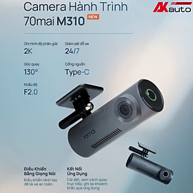 [HÀNG CHÍNH HÃNG - PHIÊN BẢN QUỐC TẾ] Camera Hành Trình Trước 70mai M310 Ghi Hình 2K Sắc Nét Giá Rẻ