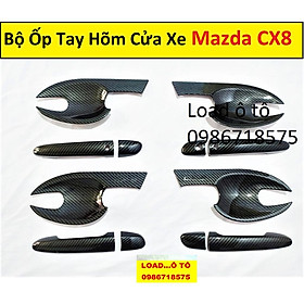 Ốp Tay Nắm, Hõm Cửa Carbon Xe Mazda CX8 2023-2019 Mẫu Carbon Cao Cấp Nhất Thị Trường