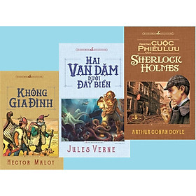 COMBO 3 CUỐN SÁCH :NHỮNG CUỘC PHIÊU LƯU CỦA SHERLOCK HOLMES + KHÔNG GIA ĐÌNH + HAI VẠN DẶM DƯỚI ĐÁY BIỂN