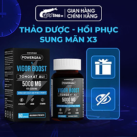 Viên uống phục hồi và tăng cường sinh lý nam giới Powergra Vigor Boost TongKat Ali - Hộp 60 viên