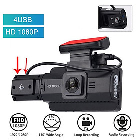 Camera hành trình gốc rộng 360 màn hình 3inch HD 1080P Dash Cam Góc Rộng 170 ° Nhìn Xuyên Đêm