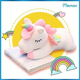 Gấu bông Unicorn cao cấp - Hàng chính hãng Memon - Đồ chơi thú nhồi bông Unicorn, Bông gòn PP 3D tinh khiết vải nhung mềm mịn, co dãn 4 chiều, sản phẩm bền đẹp, dễ sử dụng, an toàn cho bé