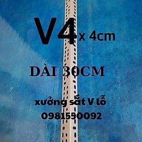 sắt thanh V Lỗ (cây V4x4 - dài 30cm ), kệ sắt V lỗ,sắt V lỗ đa năng,sắt V lắp kệ