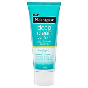 Neutrogena Deep Clean Purifying Clay Cleanser & Mask 100g
