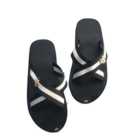 dép quai chéo dù nam nữ ( đế đen quai dù trắng đen ) size từ 35 nữ đến 43 nam