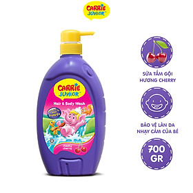Sữa Tắm Gội cho bé Carrie Junior hương Cherry 700g