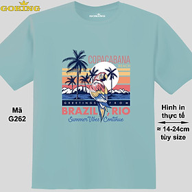 BRAZIL, mã G262. Hãy tỏa sáng như kim cương, qua chiếc áo thun Goking siêu hot cho nam nữ trẻ em, áo phông cặp đôi, gia đình, đội nhóm