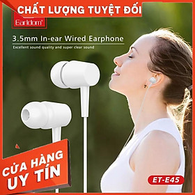 Mua Tai nghe Earldom E45 có dây nhét tai cho điện thoại và laptop hàng chính hãng