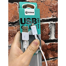 Mua CÁP SẠC NHANH SIÊU NGẮN CHO OPPO VIVO SAMSUNG...CỔNG MICRO USB (25CM) - TITAN DM06 - HÀNG CHÍNH HÃNG
