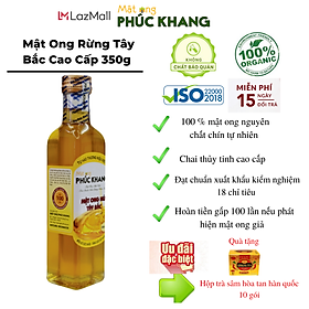 Mật ong nguyên chất hoa rừng tây bắc Phúc Khang (720G) -- Hàng Chính Hãng - Mật ong sạch đạt chuẩn xuất khẩu , không kháng sinh , không thuốc BVTV