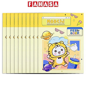 Bộ 6 Tập Học Sinh Moochi - 4 Ô Ly Vuông - 96 Trang 120gsm - The Sun - Hổ Vàng