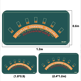 Hình ảnh Thảm trải chơi bài các loại chống trơn trượt (0.6 x 1.2m) - tặng túi đựng chống nước