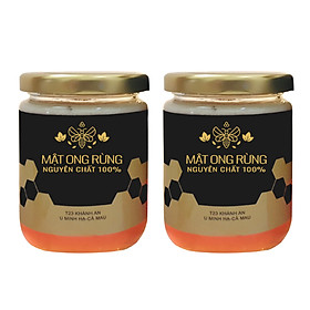 Mật Ong Rừng Nguyên Chất 100% - Combo 2 hủ 220ml - Mật màu hổ phách. Hương vị đậm đà hương đất dư vị hương hoa nhẹ. Tăng cường miễn dịch, giúp cơ thể có sức đề kháng tốt, chống lại virus, và các mầm bệnh