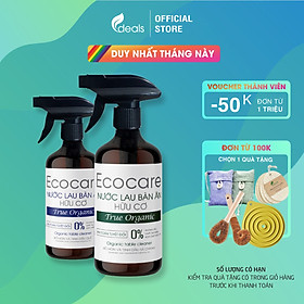 Xịt Lau Bàn Ăn từ Bồ Hòn Hữu Cơ ECOCARE 500ml - Diệt khẩn, khử mùi, hiệu quả mọi bề mặt