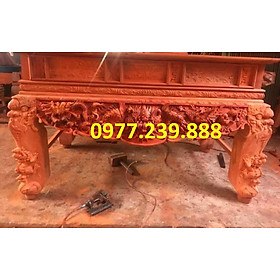 sập thờ gỗ hương chân 24cm