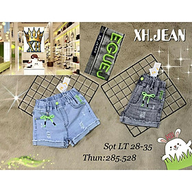 Quần sort jean bé gái lưng thun size đại cồ jean mềm co giãn