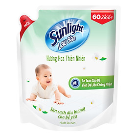 Nước Lau Sàn Sunlight Hương Hoa Thiên Nhiên Túi 2.6Kg Màu Trắng