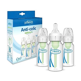 Combo 3 bình sữa Dr.Brown's Options Plus, cổ thường 120ml, nhựa PP