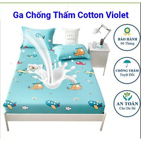 Ga Chống Thấm Cotton Hàn Quốc / Ga Chống Thấm 100% Cotton Kháng Khuẩn Cao Cấp 1m2, 1m6, 1m8 và 2m2 Nằm Trực Tiếp