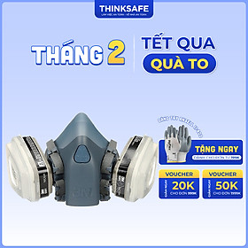 Mua Mặt nạ chống độc 3M 7502/6001 chính hãng  chống hoá chất  phòng độc  phòng dịch  sơn xịt  bụi mịn  dung môi - Thinksafe