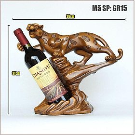 Kệ đặt rượu vang hình Báo đốm, Hàng nhập khẩu cao cấp, Trang trí và quà tặng cao cấp, Mã GR15