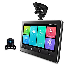 Multi-language Dual Lens Car Video Recorder Real View Navigation Auto Dash Cam Night Viewing Car Camera Recorder Voice Assistant DVR Wide Angle Car Camcorder