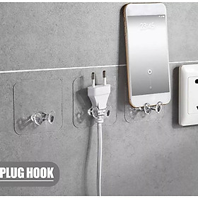 Mua Móc treo Tường Trong Suốt Treo Ổ Cắm Điện   khăn   sạc điện thoại Móc Treo Tường Móc Treo Dây Cáp Móc Treo Đồ Gia Đình V