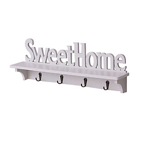 Mua Kệ trang trí treo tường có 4 móc SweetHome tặng kèm 1 dây cột tóc hoa mặt trời