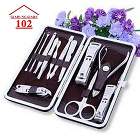 Bộ bấm móng tay 12 món, dụng cụ bấm móng tay, kiềm cắt móng cao cấp bằng thép không gỉ kèm hộp