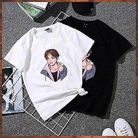 Áo thun unisex form rộng người thả tim cực cute