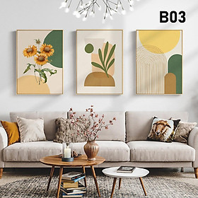 Mua SIZE LỚN- Bộ 3 Tranh Treo Tường Đẹp Như Tranh Treo Tường Tráng Gương Gấu Breabrick & in theo yêu cầu - Decor By HALO