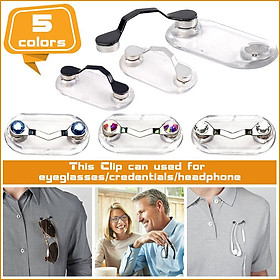 Portable Magnetic Eye Glass Holder Spectacle Sunglasses Clip Badge Hang Magnet Hook