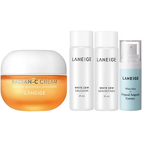 Kem dưỡng trắng da làm mờ đốm nâu Laneige Radian - C Cream 30ml + Tặng Bộ dưỡng trắng da Laneige White Dew 3 món