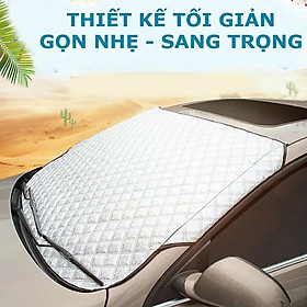 Bạt Che Kính Lái Ô Tô 3 Lớp Cao Cấp – Cách Nhiệt, Chắn Tia UV, Giữ Xe Mát Mẻ Xe 4 Chỗ , 7 Chỗ , Kèm Túi Đựng Đẹp 
