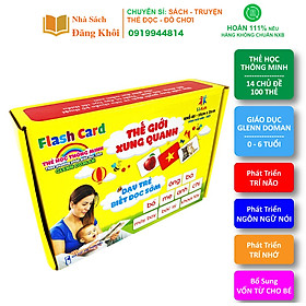 Sách - Bộ Thẻ Học Thông Minh Flashcard Thế Giới Xung Quanh Việt Hà Khổ A5 - Song Ngữ Anh Việt