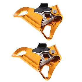 10kn Climbing Right/Left Hand Ascender with Free Decal for Tree Rock Climbing Mountaineering - Pack of 2