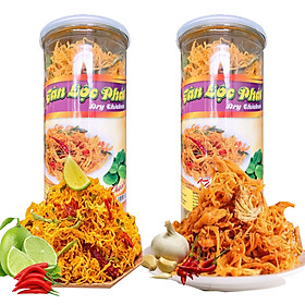 TỔNG 600G 2 HŨ 300G KHÔ GÀ LÁ CHANH VÀ 300G KHÔ GÀ BƠ TỎI ĐẬM VỊ THƯƠNG