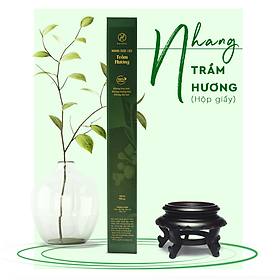 Mua Nhang dược liệu thơm sạch Trầm Hương Herbio - hương tự nhiên  giúp ức chế vi khuẩn nấm trong không khí - An toàn dùng trong gia đình - Hộp giấy 40cm x 90 cây