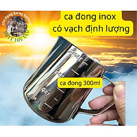 Ca đánh sữa inox (có chia vạch) 350ml, 550ml, 900ml