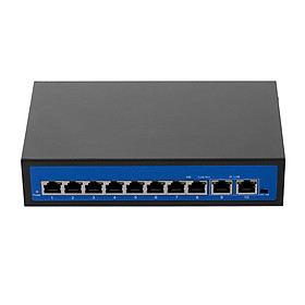 ZWD-8+2BZDN-X 8+2 POE Switch 8 Ethernet Port 2 Uplink Ethernet Port 2.0Gbps For IP Camera Wireless AP UK Plug