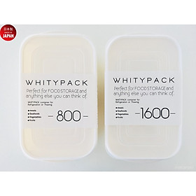 Bộ 2 hộp đựng thực phẩm Whity Pack 1600ml + 800ml - nội địa Nhật Bản