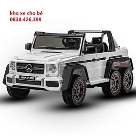 Xe ô tô điện cho bé Mercedes G63 AMG-WF189 2 chân ga ghế to rộng có điều khiển từ xa