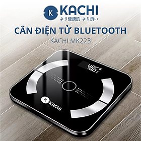 Cân điện tử bluetooth phân tích chỉ số cơ thể Kachi MK223 - Màu đen - Hàng chính hãng