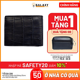 Ví Nam Bóp Nam Da Bò Dập Vân Cá Sấu Cao Cấp Galaxy Store GVN14 - Hàng Chính Hãng